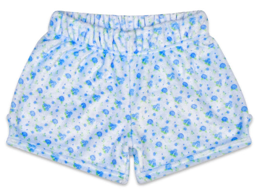 Blue Ditsy Plush Short