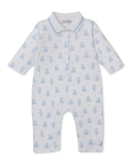 Teddy Bear Time Blue Playsuit