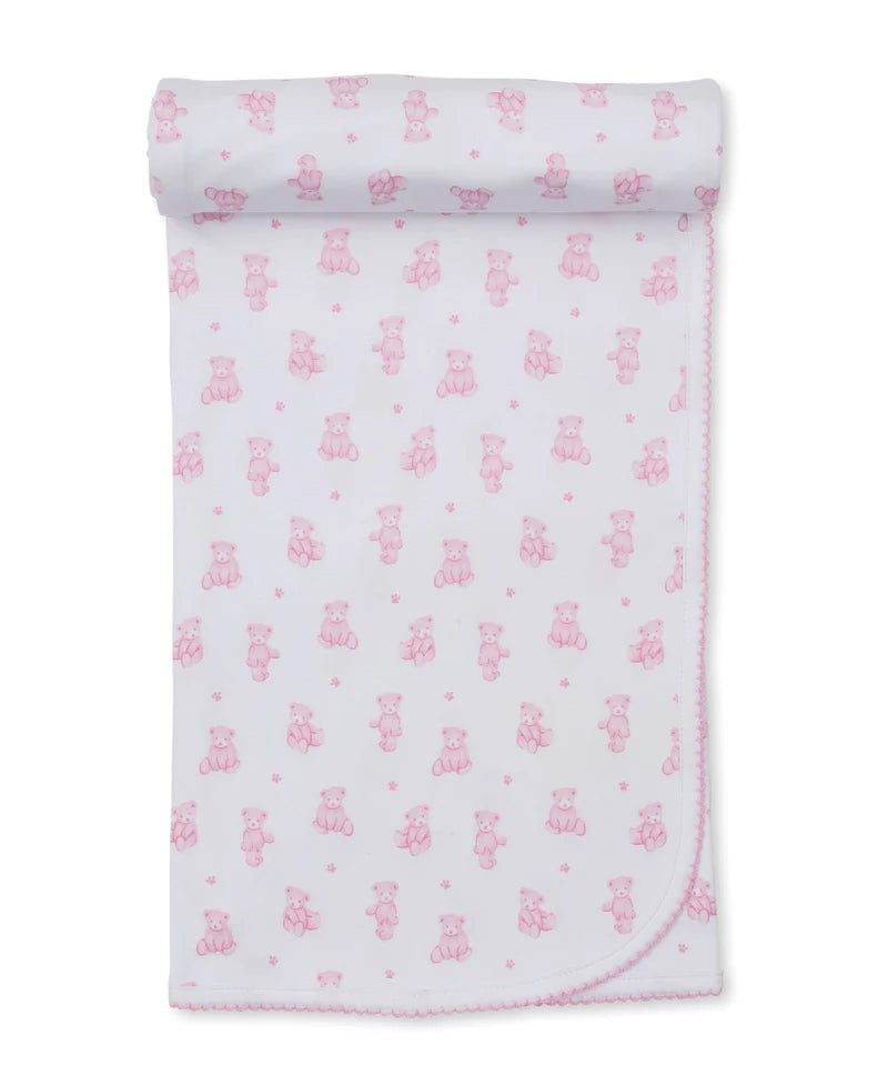 Teddy Bear Time Pink Blanket