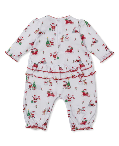 Christmas Capers Ruffle Playsuit