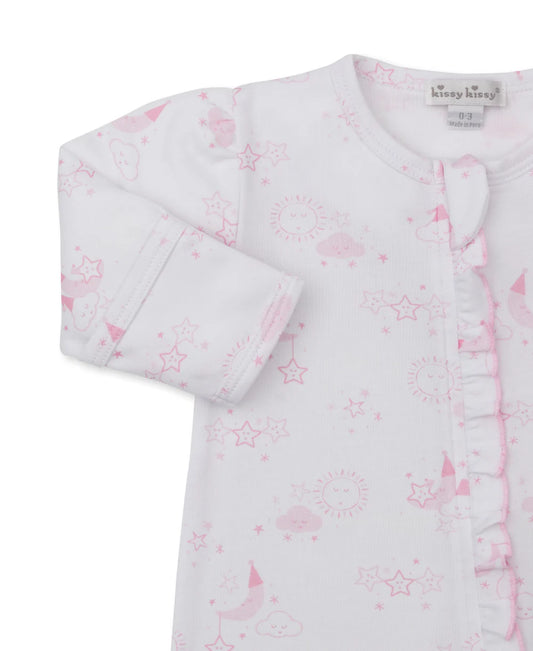 Nightfall Pink Zip Footie