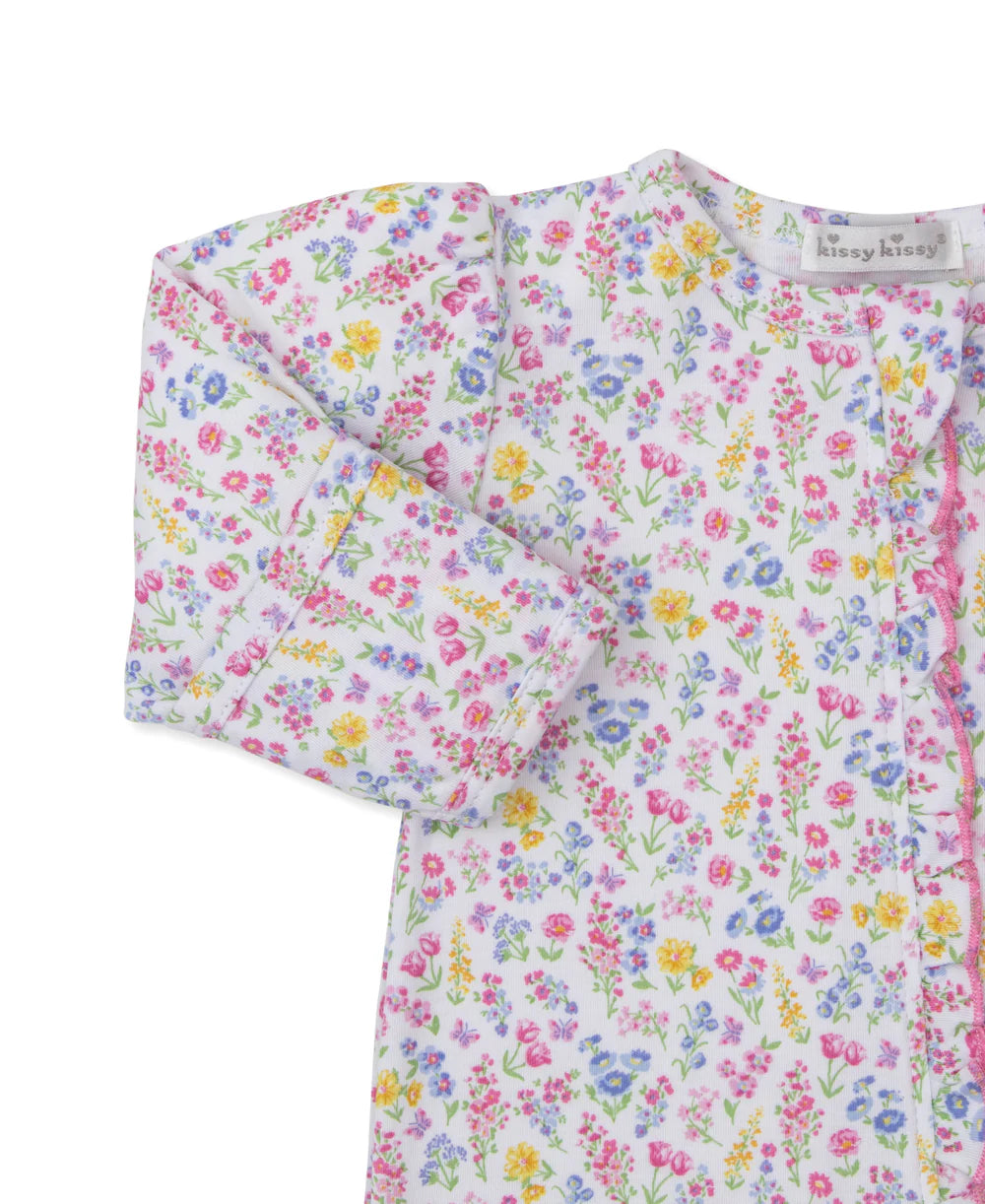 Pastel Gardens Floral Zip Footie