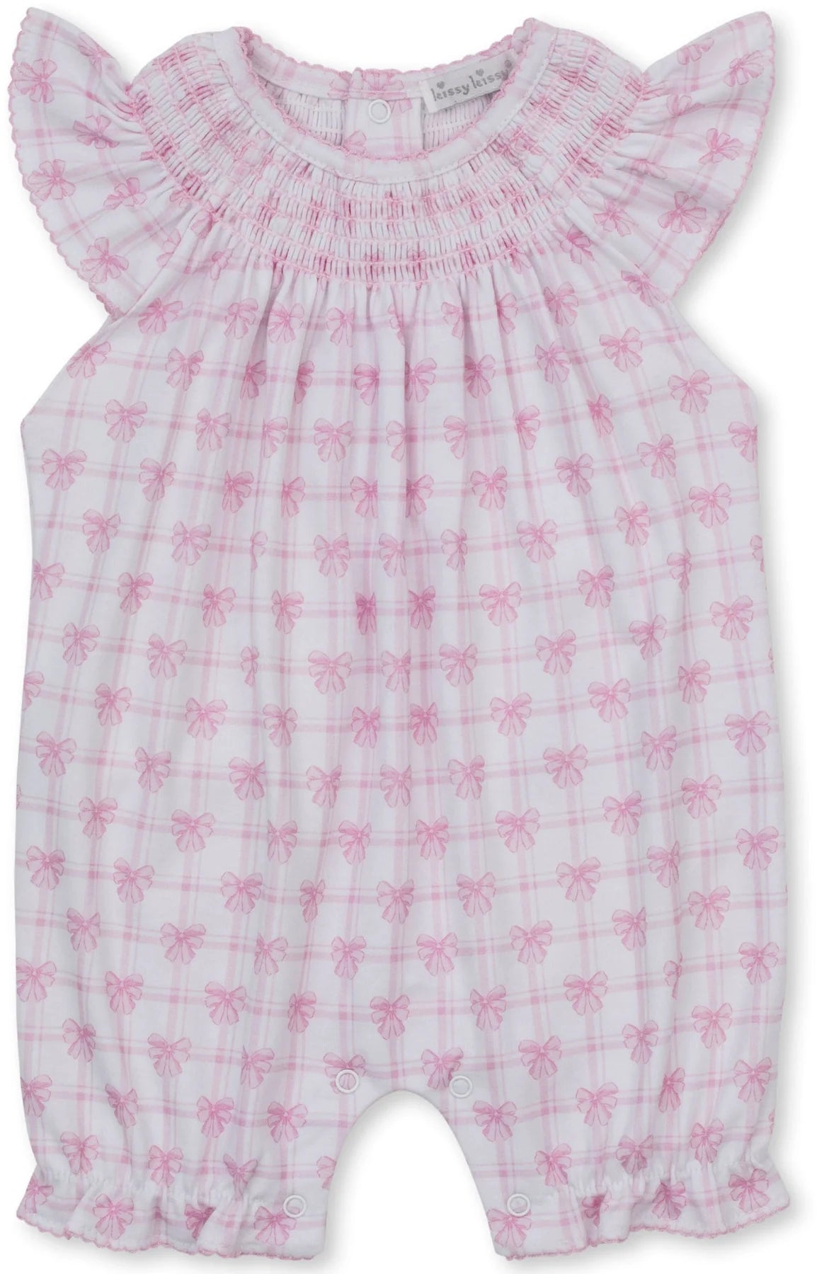 Windowpane Bows Sleeveless Playsuit