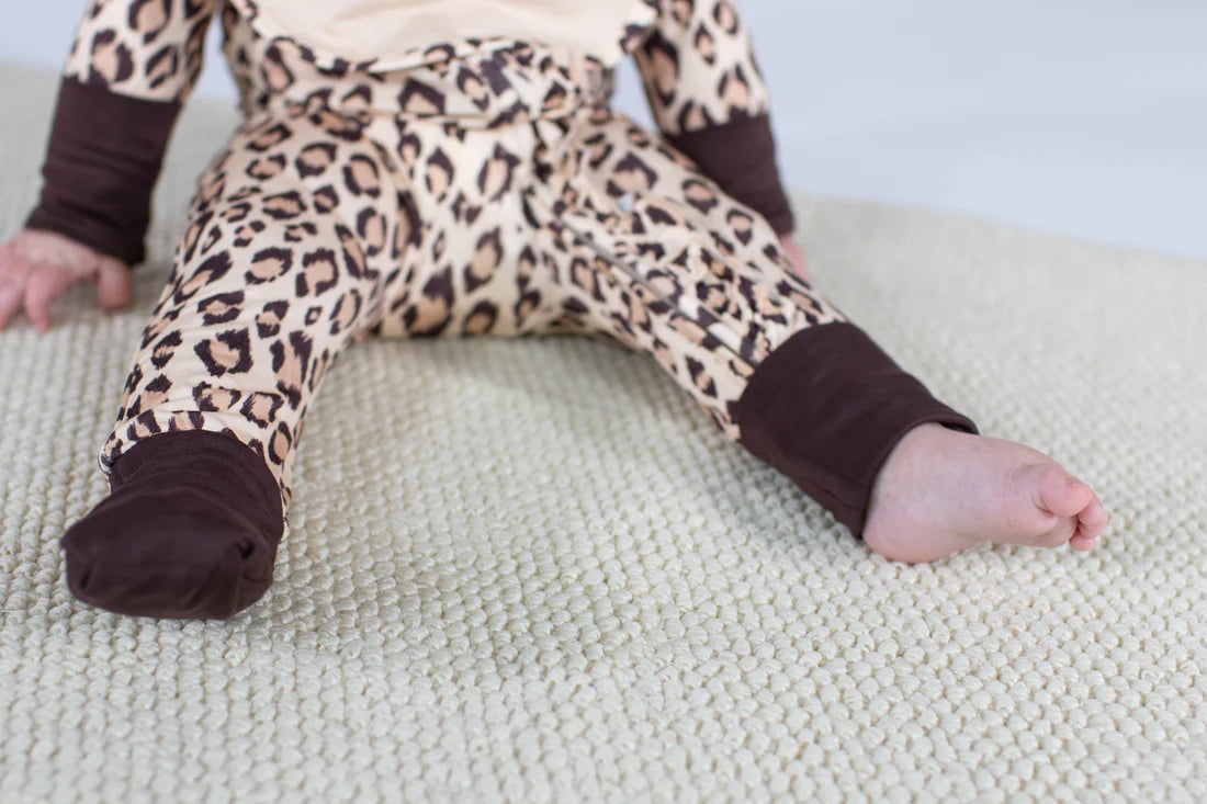 Convertible Zipper PJs - Classic Leopard