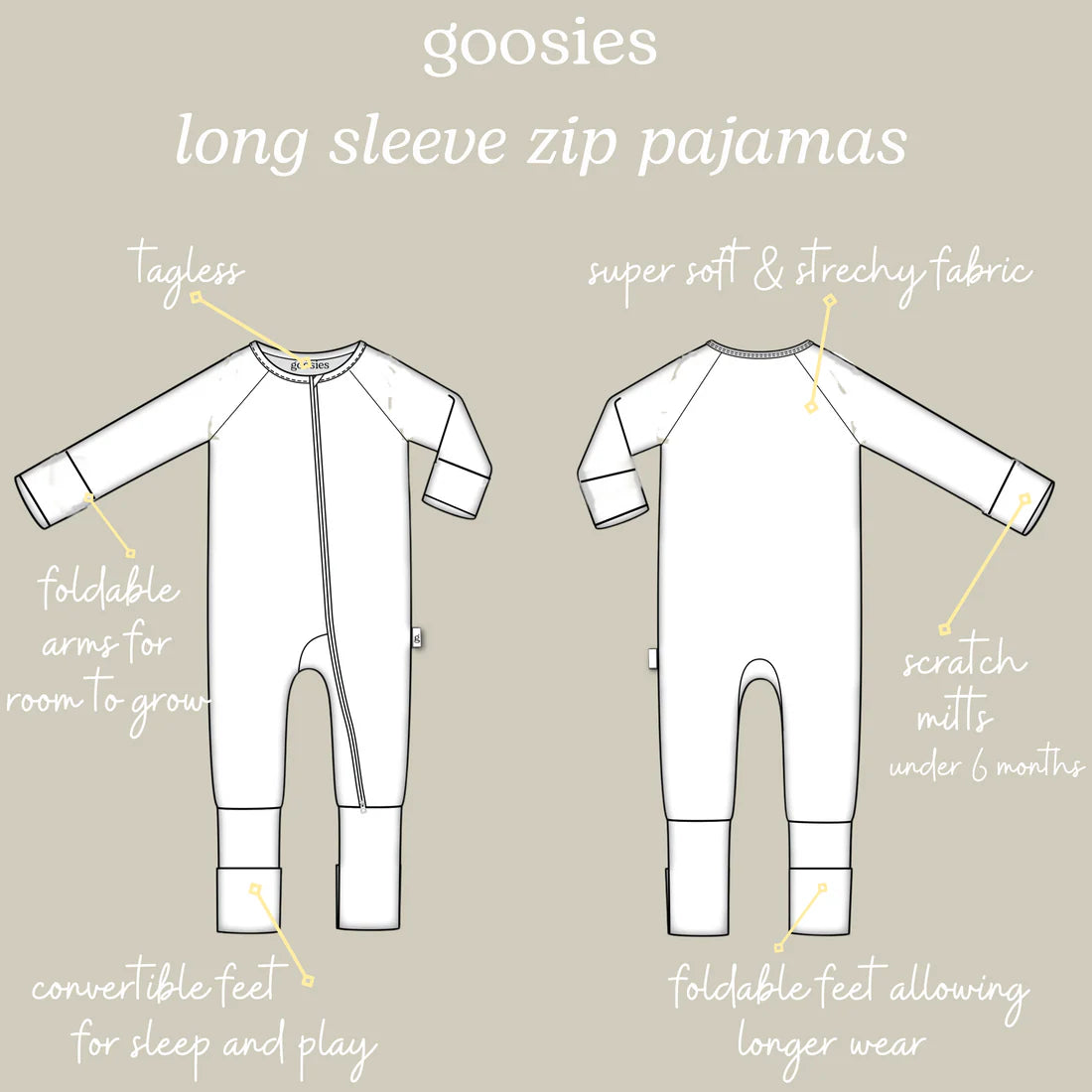 Convertible Zipper PJs - Spring Chicken