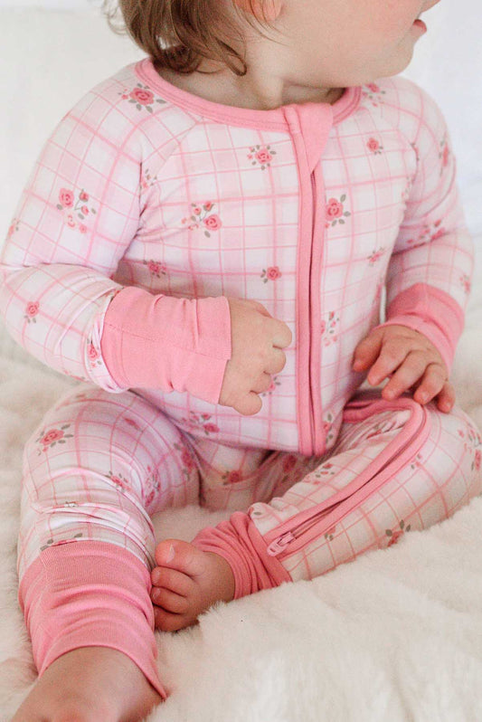 Primrose Plaid Convertible Zip Romper