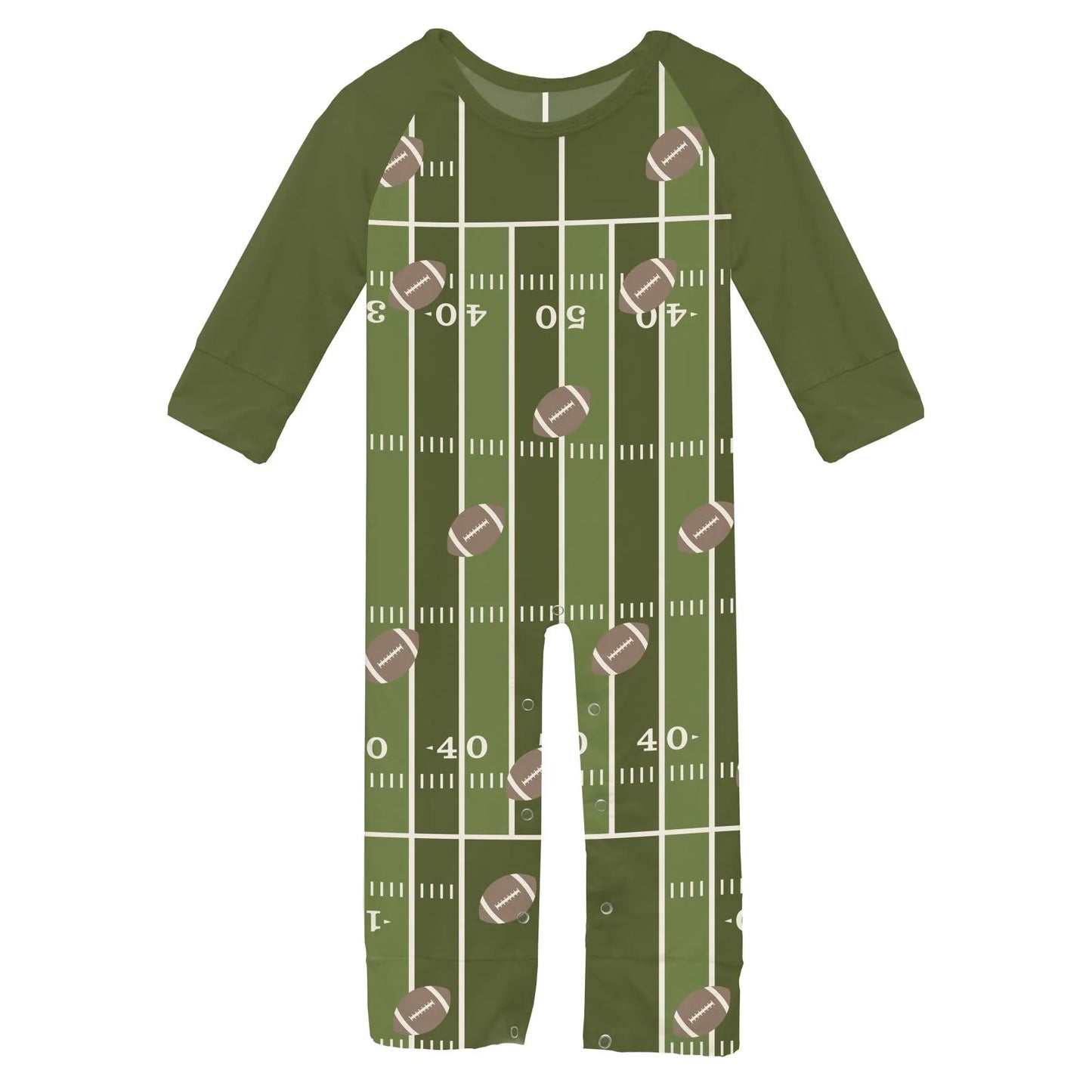Pesto Football Long Sleeve Raglan Romper