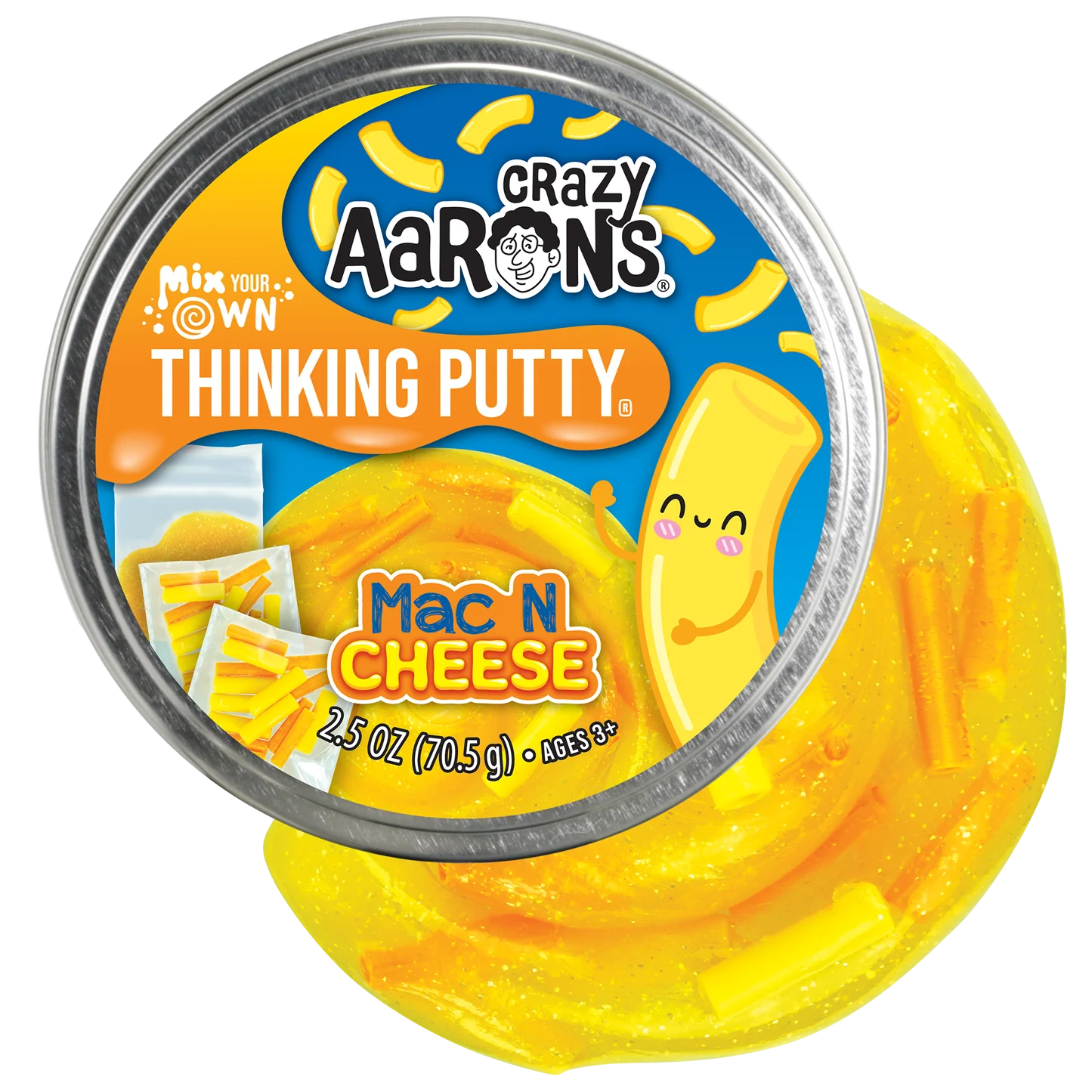 Mac & Cheese Mix It - 4" Thinking Putty