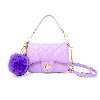 Quilted Puff Flap w/ Mirror Pom Pom