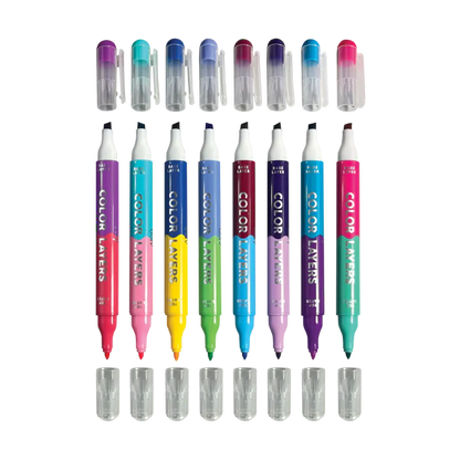 Color Layers Double Ended Layering Markers