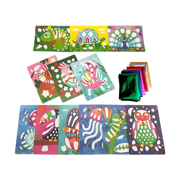 Foil-tastic Foil Art & Coloring Set - Awesome Animals