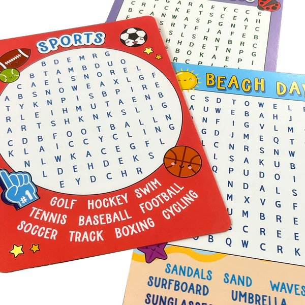 Word Search Activity Cards