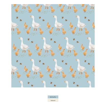 Sky Feeding Ducks Footie with 2 Way Zipper