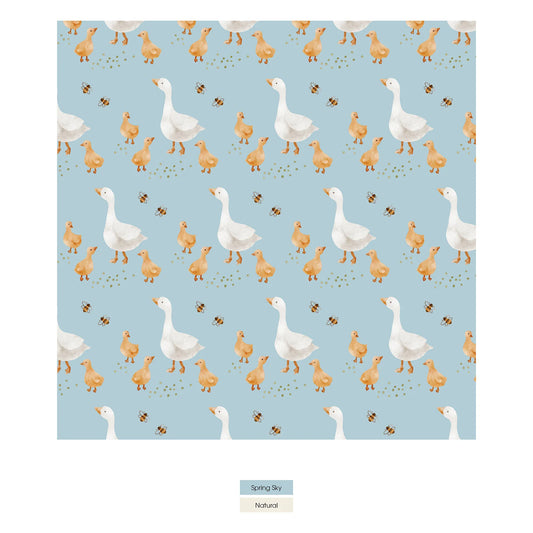 Sky Feeding Ducks Footie with 2 Way Zipper