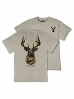 SS Short Sleeve Mineral Wash Deer on Birch Tan