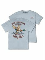 SS Short Sleeve Mineral Wash Duck on Ashen Blue