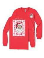 SS Long Sleeve Santa on Red