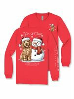 SS Long Sleeve Snow Dog on Red