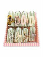 SS Hair Clip on Green Stripe Card
