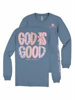 SS Long Sleeve God is Good on Blue