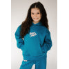 Puff Crystal Hoodie in Teal