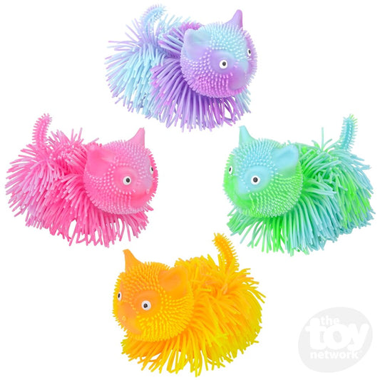 5.5" Light-Up Shaggy Cat Puffer