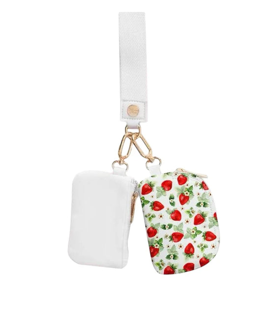 Strawberry Dual Wallet Keychain
