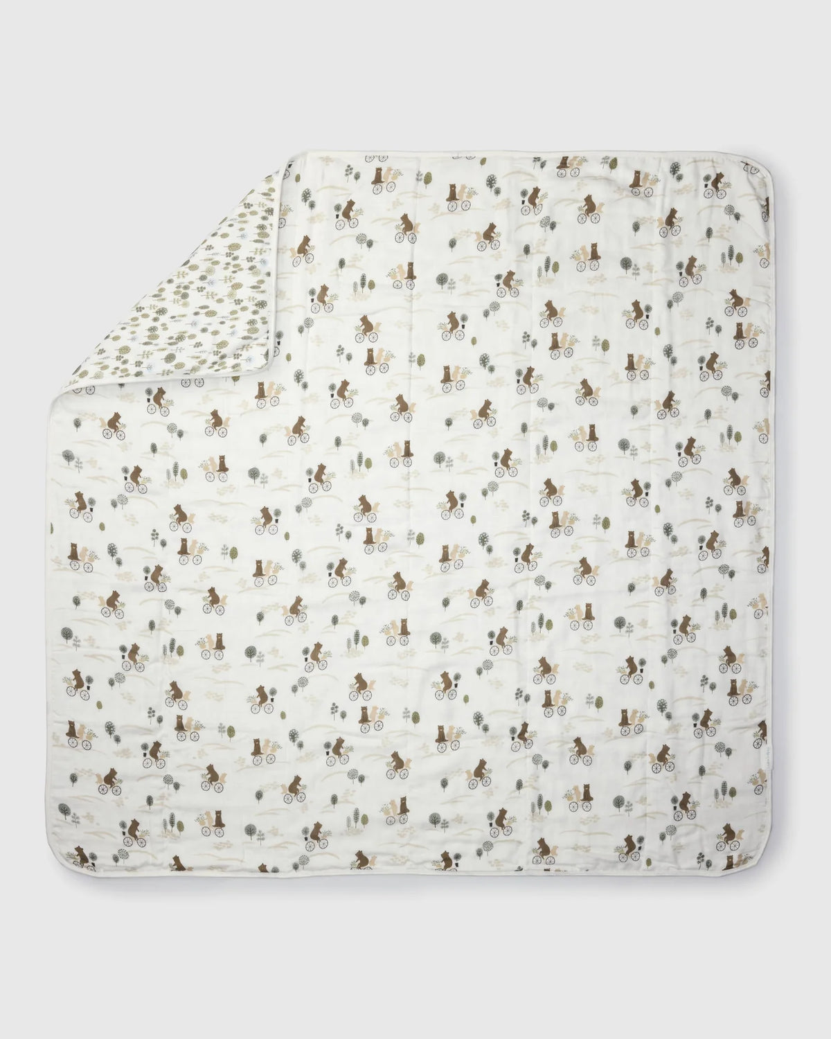 Muslin Quilt- Bears on Bikes