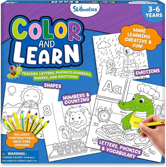 Color & Learn Letters, Shapes, Numbers, Emotions
