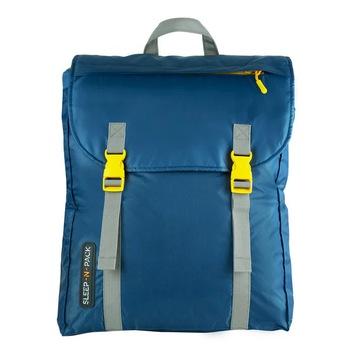 Packable Sleeping Bag - Hudson Blue/Cherry Pink Sherpa