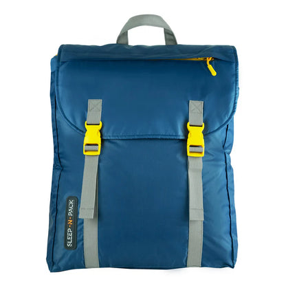 Packable Sleeping Bag - Hudson Blue/Cherry Pink Sherpa