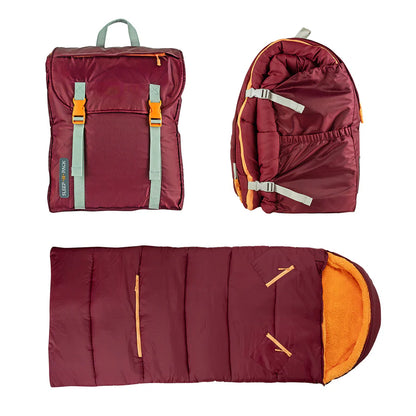Packable Sleeping Bag - Winter Berry /Goldenrod Sherpa