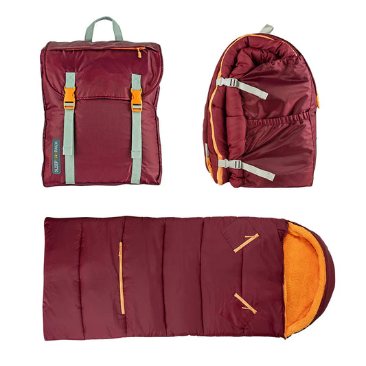 Packable Sleeping Bag - Winter Berry /Goldenrod Sherpa