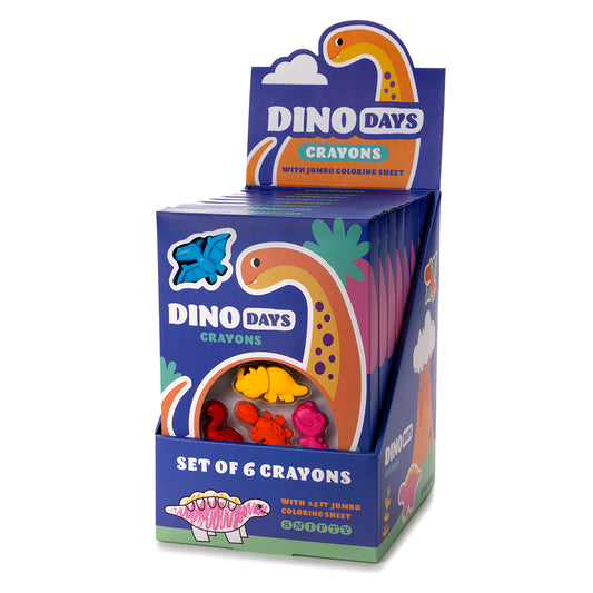 Dino Days, Set of 6 Crayons
