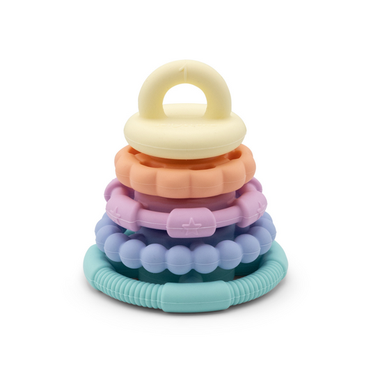 Jellystone Rainbow Stacker Teether & Toy - Pastel