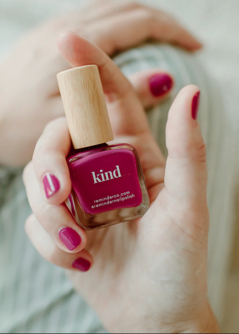 Kind - Nail Polish with Inspiring Reminder - Berry Magenta
