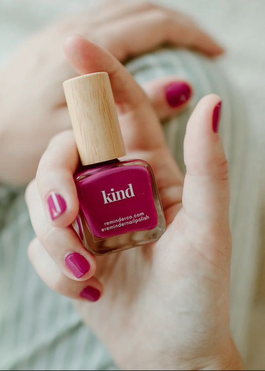 Kind - Nail Polish with Inspiring Reminder - Berry Magenta