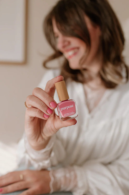 Purpose - Nail Polish with Inspiring Reminder - Honeysuckle Pink