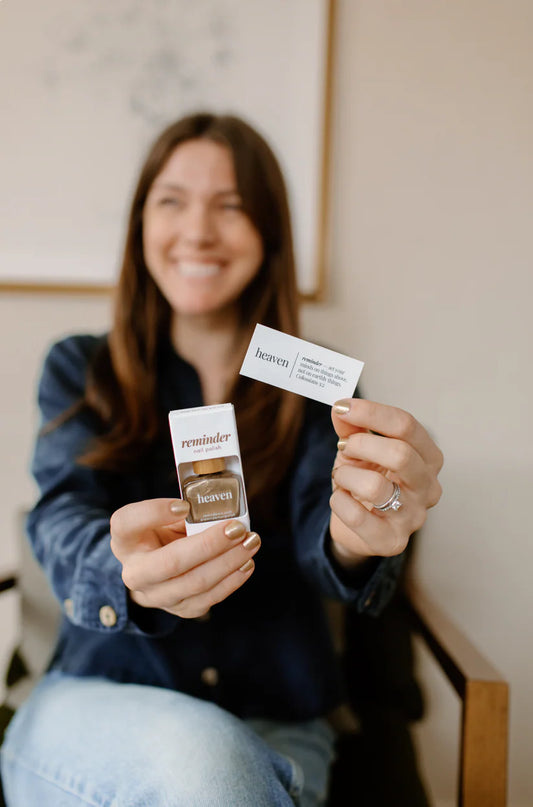 Heaven - Nail Polish with Inspiring Reminder - Shimmery Gold