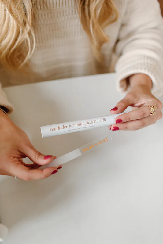 Premium Glass Nail File - Inspiring Reminder