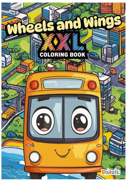 Wheels and Wings XXL Coloring Book