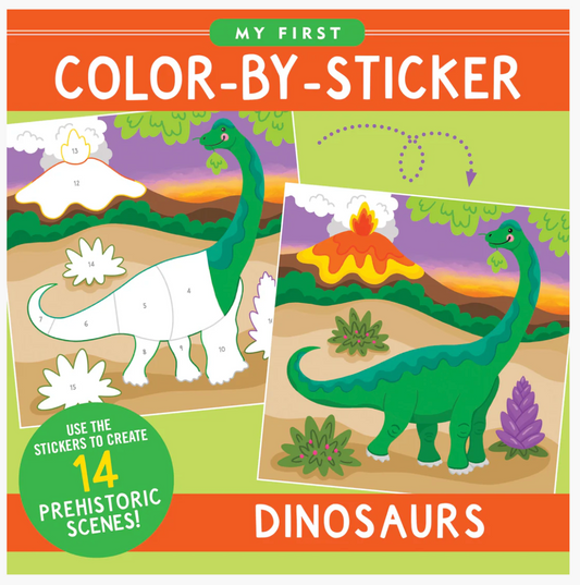My First Color-by-Sticker Book -- Dinosaurs