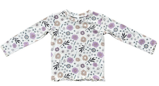 Lettuce Hem Tee - Winter Floral