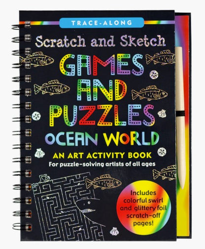 Games and Puzzles: Ocean World Scratch and Sketch