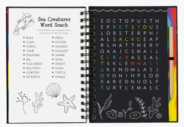 Games and Puzzles: Ocean World Scratch and Sketch