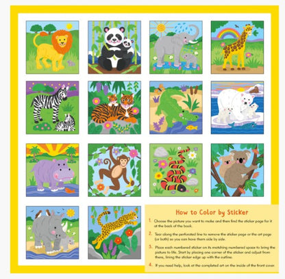 My First Color-by-Sticker Book -- Wild Animals