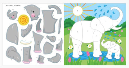 My First Color-by-Sticker Book -- Wild Animals
