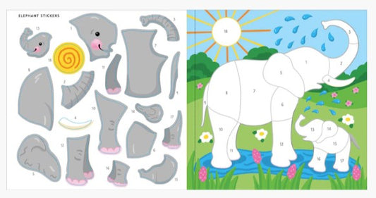 My First Color-by-Sticker Book -- Wild Animals