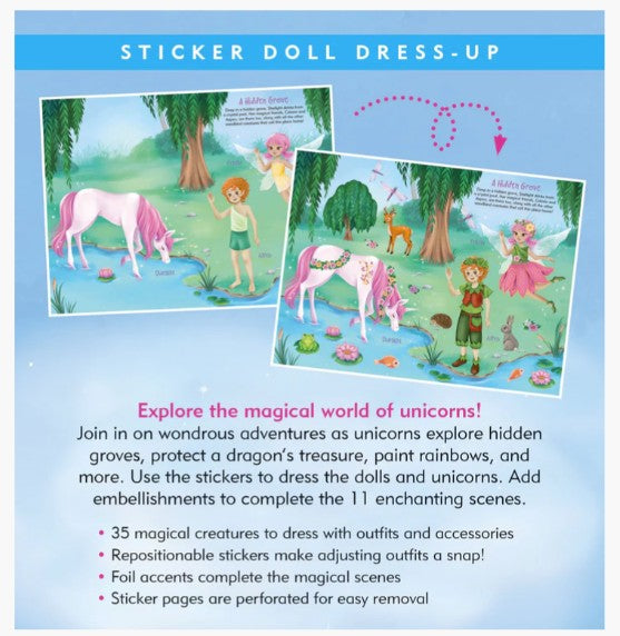 Unicorns Sticker Doll Dress-Up Book
