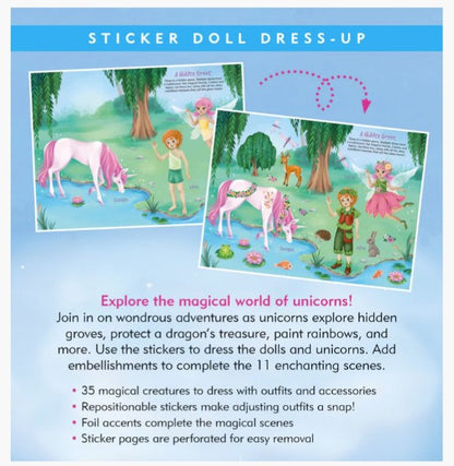 Unicorns Sticker Doll Dress-Up Book